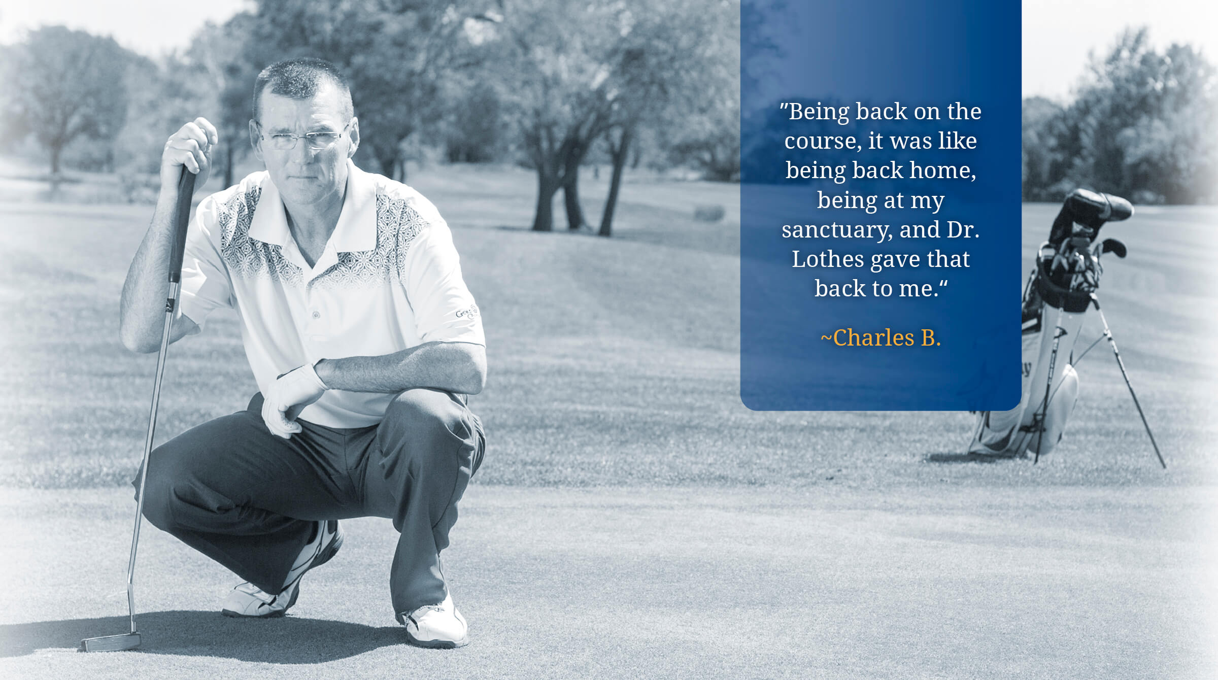 Read more about how Kansas Spine & Specialty Hospital helped Charles get back to doing what he loves. 